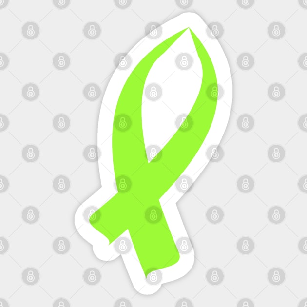 Awareness Ribbon (Lime Green) Sticker by BlakCircleGirl